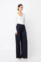 Load image into Gallery viewer, Mossman Vanderbilt Pant - Navy Pinstripe Hyde Boutique