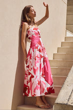 Load image into Gallery viewer, Among The Brave Royalty Stretch Cotton Pleated Maxi Dress - White Poppy Floral Apparel > Women > Clothing > Dresses > Maxi Dresses > Among The Brave Hyde Boutique