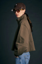 Load image into Gallery viewer, Karen Walker Runaway Zip Front Sweatshirt - Hunter Green