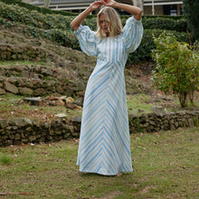 Load image into Gallery viewer, Aston Studio Lucinda Dress - Powder Stripe Apparel > Women > Clothing > Dresses > Midi Dresses > Aston Studio Hyde Boutique