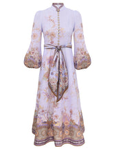 Load image into Gallery viewer, Zimmermann Luna Button Midi Dress - Blue Paisley Apparel > Women > Clothing > Shirts & Tops > Shirts > Button-Up Shirts > Zimmermann Hyde Boutique