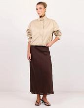 Load image into Gallery viewer, Among The Brave Landscape Funnel Neck Track Jacket - Taupe Arriving Saturday