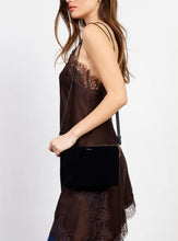 Load image into Gallery viewer, SABEN Tillys Big Sis Crossbody - Black Suede Accessories > Women > Accessories > Bags & Handbags > Crossbody Bags > Saben Hyde Boutique
