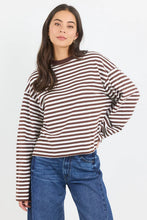 Load image into Gallery viewer, Stories Be Told Unite Stripe Long Sleeve - Chocolate Arriving Friday