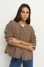 Load image into Gallery viewer, Stories Be Told Apex Collarless Puffer Jacket - Mocha Hyde Boutique