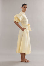 Load image into Gallery viewer, Caitlin Crisp Bloom Dress - Yellow Linen Apparel > Women > Clothing > Dresses > Midi Dresses > Caitlin Crisp Hyde Boutique