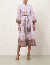 Load image into Gallery viewer, Zimmermann Luna Button Midi Dress - Blue Paisley Apparel > Women > Clothing > Shirts & Tops > Shirts > Button-Up Shirts > Zimmermann Hyde Boutique