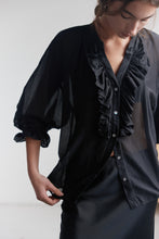 Load image into Gallery viewer, Mahsa Jane Blouse - Black Silk Cotton