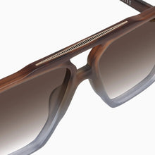 Load image into Gallery viewer, Valley Rodeo Transparent Choc Fade to Crystal w. Gold Metal/Brown Gradient Lens