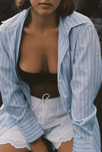 Load image into Gallery viewer, Commonplace Good Days Shirt - White/Blue Stripe Hyde Boutique
