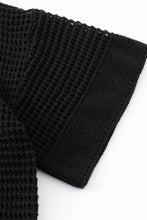 Load image into Gallery viewer, Aleger N.2305 Cotton Cashmere Blend Open Stitch Polo - Black Hyde Boutique