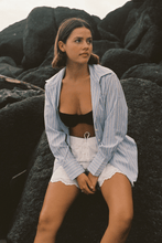 Load image into Gallery viewer, Commonplace Good Days Shirt - White/Blue Stripe Hyde Boutique