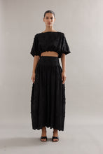 Load image into Gallery viewer, Caitlin Crisp Capri Skirt - Black Broderie Hyde Boutique