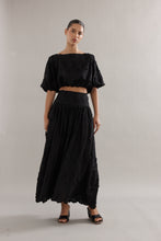 Load image into Gallery viewer, Caitlin Crisp Capri Skirt - Black Broderie Hyde Boutique