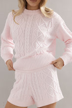 Load image into Gallery viewer, Caitlin Crisp Cable Knit Shorts - Pink Hyde Boutique