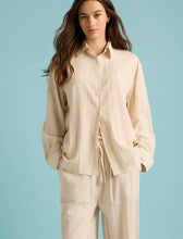 Load image into Gallery viewer, Papinelle x Karen Walker Seersucker Stripe F/L PJ Set - Pepper/Cream Hyde Boutique