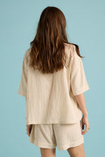 Load image into Gallery viewer, Papinelle x Karen Walker Seersucker Stripe Boxer PJ Set - Pepper/Cream Hyde Boutique