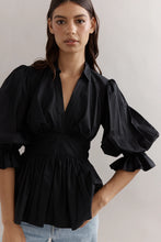 Load image into Gallery viewer, Caitlin Crisp Elena Blouse - Black Poplin