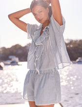 Load image into Gallery viewer, Papinelle Elani Cotton SS Top - Blue Stripe