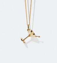 Load image into Gallery viewer, Meadowlark Martini Charm Necklace - Stirling Silver Green Sapphire