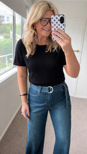 Load image into Gallery viewer, Marle Lill Knit Tee - Black Hyde Boutique