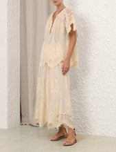 Load image into Gallery viewer, Zimmermann Luna Lace Flutter Blouse - Cream Apparel > Women > Clothing > Shirts & Tops > Shirts > Button-Up Shirts > Zimmermann Hyde Boutique