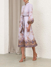 Load image into Gallery viewer, Zimmermann Luna Button Midi Dress - Blue Paisley Apparel > Women > Clothing > Shirts & Tops > Shirts > Button-Up Shirts > Zimmermann Hyde Boutique
