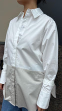 Load image into Gallery viewer, Camilla and Marc Marcel Colour Block Shirt - Taupe & White Hyde Boutique