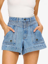 Load image into Gallery viewer, Kivari Celene Denim Short - Stonewash Blue Arriving This Week