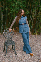 Load image into Gallery viewer, Seventy + Mochi Ani Denim Vest - Houndstooth Idaho Hyde Boutique
