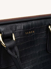 Load image into Gallery viewer, SABEN Parker Briefcase - Black Croc