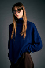 Load image into Gallery viewer, Karen Walker Carmen Oversized Turtleneck Sweater - Cashmere Navy Hyde Boutique