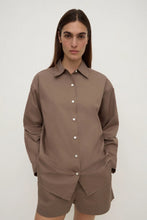 Load image into Gallery viewer, Assembly Label Micha Poplin L/S Shirt - Dark Sand