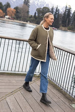 Load image into Gallery viewer, Moke Juniper Women’s Reversible Jacket - Olive Apparel > Women > Clothing > Jackets & Coats > Reversible Jackets > Moke Hyde Boutique