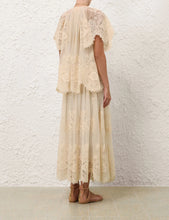 Load image into Gallery viewer, Zimmermann Luna Lace Flutter Blouse - Cream Apparel > Women > Clothing > Shirts & Tops > Shirts > Button-Up Shirts > Zimmermann Hyde Boutique