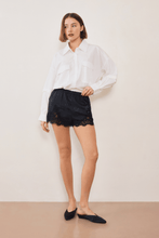 Load image into Gallery viewer, Commonplace Evie Lace Jacquard Mini Short - Black