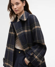 Load image into Gallery viewer, Barbour Tara Wool Coat - Navy Windowpane Hyde Boutique