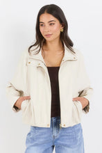 Load image into Gallery viewer, Stories Be Told Ensemble Chocolate Funnel Neck Jacket - Putty Arriving Friday
