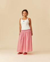 Load image into Gallery viewer, Ruby Anastasia Skirt - Red Aqua Tartan