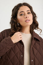 Load image into Gallery viewer, Among The Brave Absolute Soft Collared Quilted Jacket - Chocolate Arriving Saturday Hyde Boutique