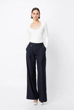 Load image into Gallery viewer, Mossman Vanderbilt Pant - Navy Pinstripe Hyde Boutique