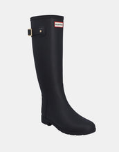 Load image into Gallery viewer, Hunter Women's Refined Gold Trim Tall Boot - Black Hyde Boutique