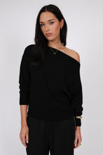 Load image into Gallery viewer, Marlow Veil Asymmetric Knit - Black