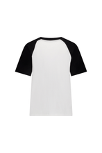 Load image into Gallery viewer, Commonplace Cursive Raglan T-Shirt - White Hyde Boutique