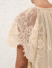 Load image into Gallery viewer, Zimmermann Luna Lace Flutter Blouse - Cream Apparel > Women > Clothing > Shirts & Tops > Shirts > Button-Up Shirts > Zimmermann Hyde Boutique