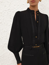 Load image into Gallery viewer, Zimmermann Trim Utility Blouse - Black Apparel > Women > Clothing > Shirts & Tops > Shirts > Button-Up Shirts > Zimmermann Hyde Boutique