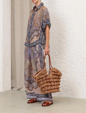Load image into Gallery viewer, Zimmermann Wanderlust Short Sleeve Shirt - Tapestry Blue Multi ARRIVING 15 NOV