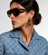 Load image into Gallery viewer, Gucci GG2128S Sunglasses - Havana Sunglasses Gucci