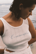 Load image into Gallery viewer, Commonplace Riviera Pointelle Tank - Cream Hyde Boutique