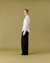 Load image into Gallery viewer, Ruby Caper Tuxedo Shirt - White Hyde Boutique